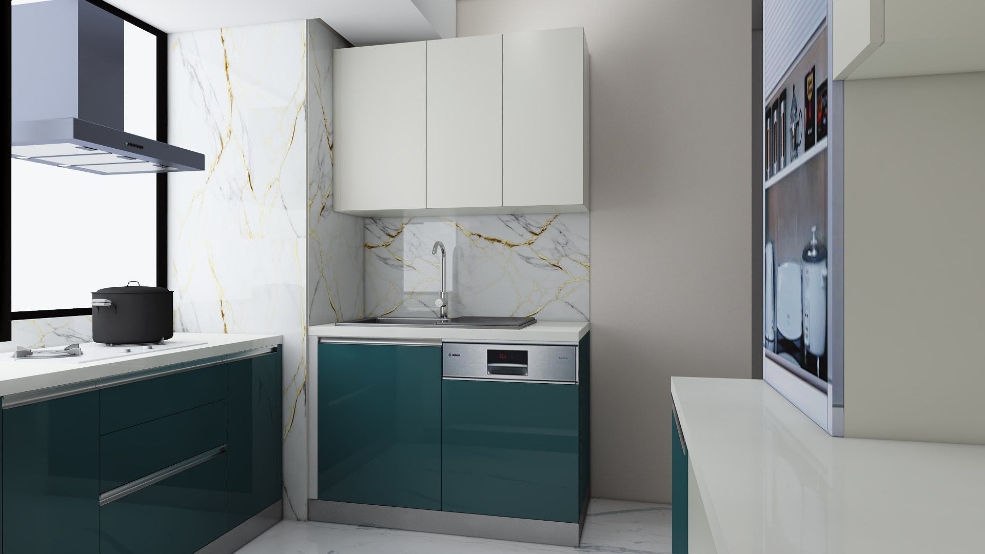 U Shaped Modular Kitchen - Radon India-- U Shaped Modular Kitchen-  Radon India