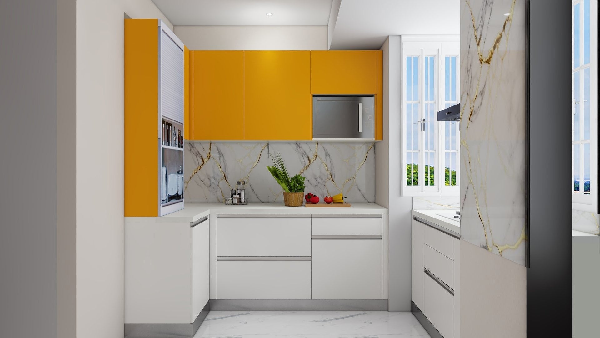 U shaped Modular Kitchen - Radon India-- U shaped Modular Kitchen-  Radon India