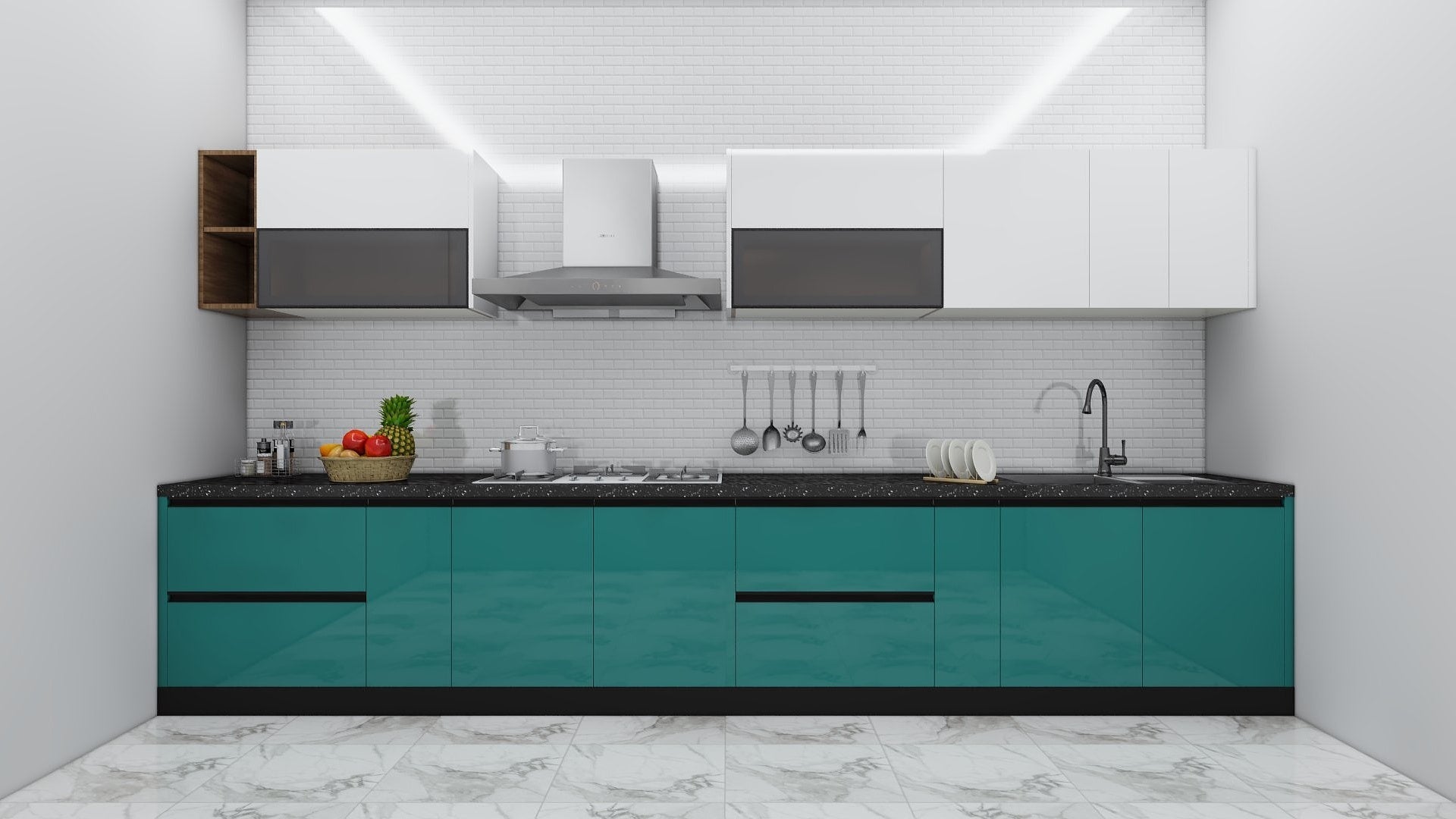 Straight Modular Kitchen - Radon India-- Straight Modular Kitchen-  Radon India