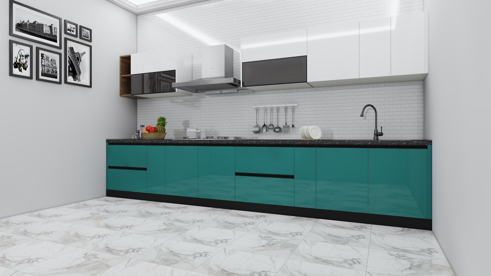 Straight Modular Kitchen - Radon India-- Straight Modular Kitchen-  Radon India