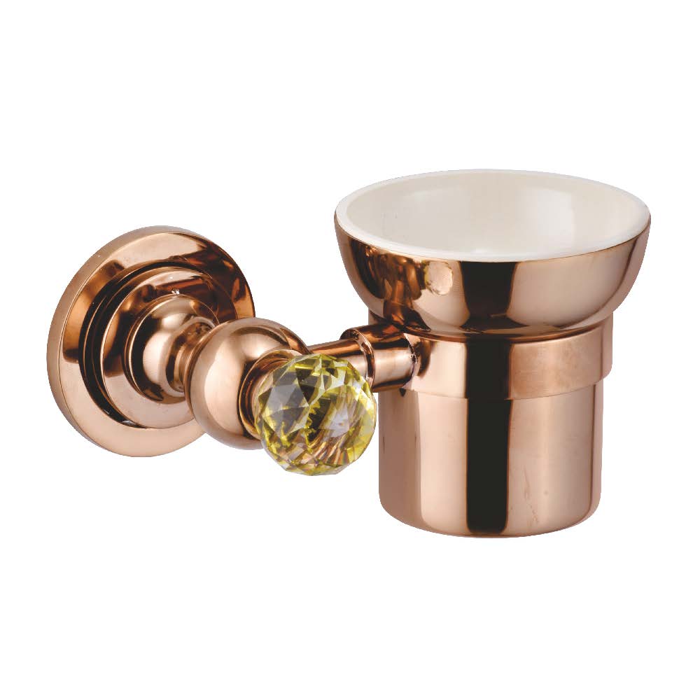 CRYSTAL TUMBLER HOLDER (ROSE GOLD) - Radon India-- CRYSTAL TUMBLER HOLDER (ROSE GOLD)-  Radon India