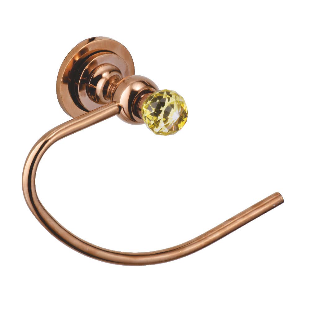 CRYSTAL TOWEL RING (ROSE GOLD) - Radon India-- CRYSTAL TOWEL RING (ROSE GOLD)-  Radon India