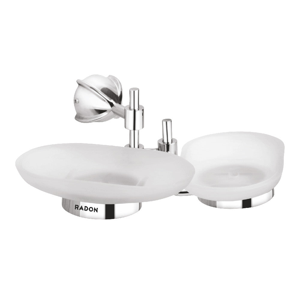BLOOM DUAL SOAP DISH (CHROME) - Radon India-- BLOOM DUAL SOAP DISH (CHROME)-  Radon India