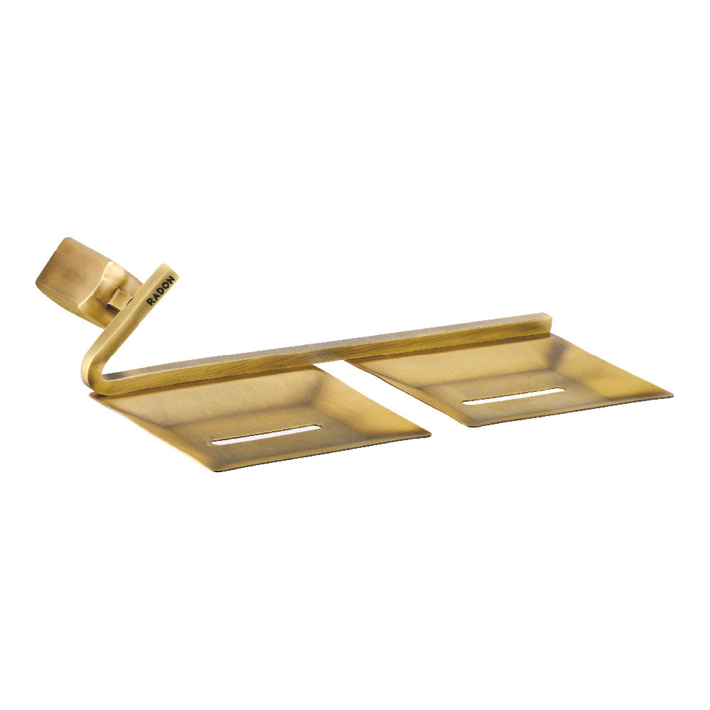 UNI BRASSO DUAL SOAP DISH (BRASS) - Radon India-- UNI BRASSO DUAL SOAP DISH (BRASS)-  Radon India