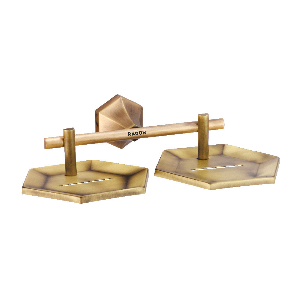 VINTAGE BRASSO DUAL SOAP DISH (BRASS) - Radon India-- VINTAGE BRASSO DUAL SOAP DISH (BRASS)-  Radon India