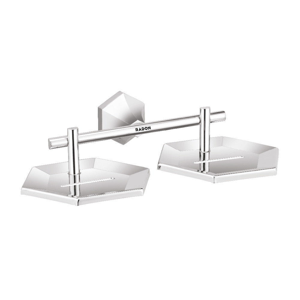 VINTAGE DUAL SOAP DISH (CHROME) - Radon India-- VINTAGE DUAL SOAP DISH (CHROME)-  Radon India