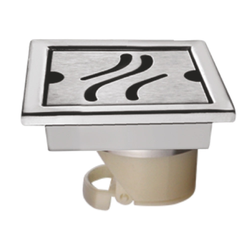 SPIRAL SHOWER CHANNEL DRAINER 5x5 (CHROME) - Radon India-- SPIRAL SHOWER CHANNEL DRAINER 5x5 (CHROME)-  Radon India