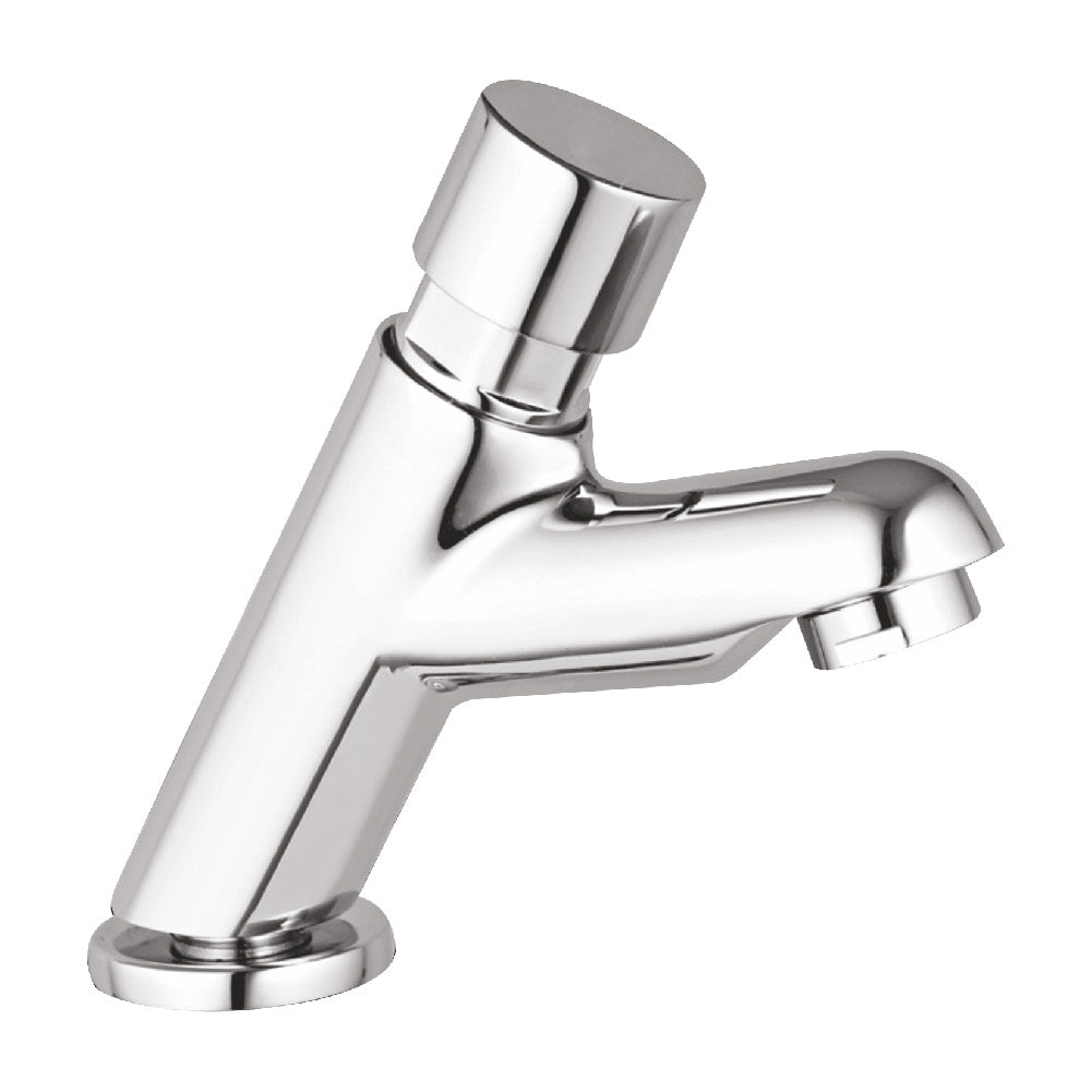 PRESSMATIC PILLAR COCK (CHROME) - Radon India-- PRESSMATIC PILLAR COCK (CHROME)-  Radon India