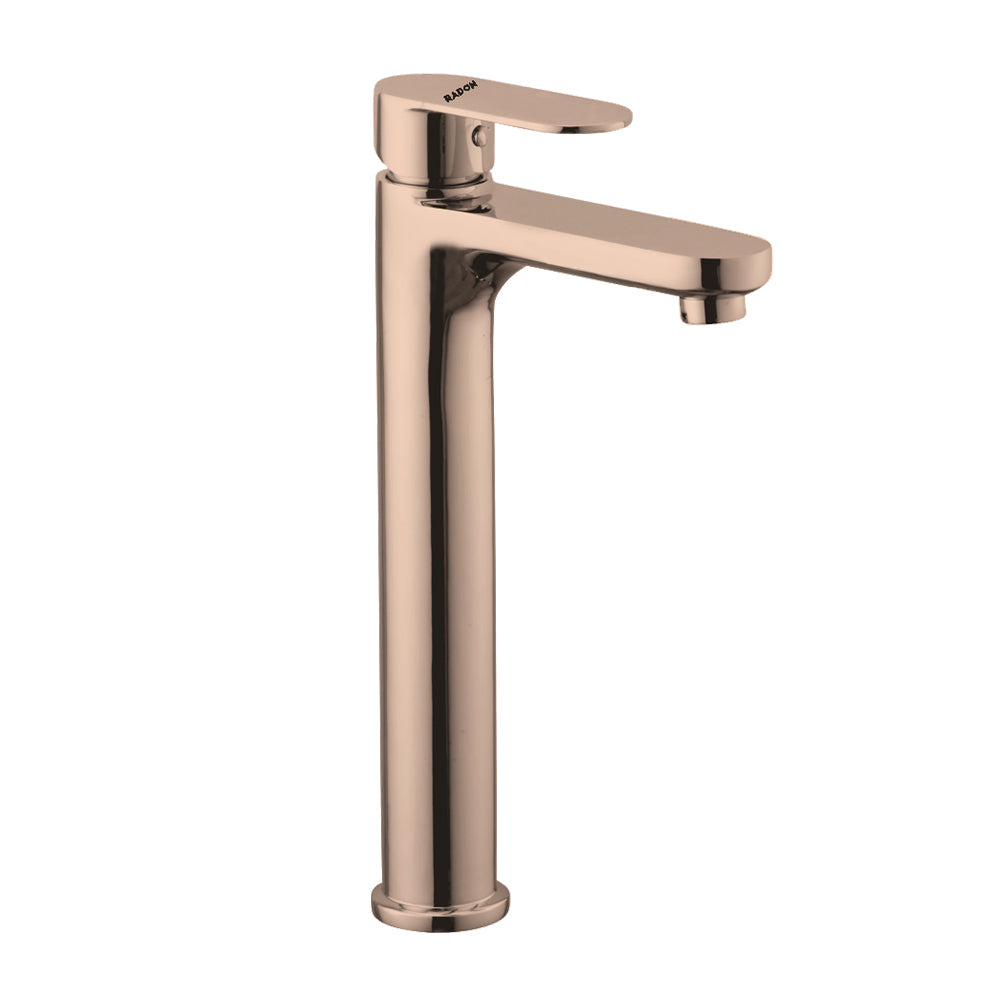 FEVO SINGLE LEVER BASIN MIXER TALL (ROSE GOLD) - Radon India-- FEVO SINGLE LEVER BASIN MIXER TALL (ROSE GOLD)-  Radon India