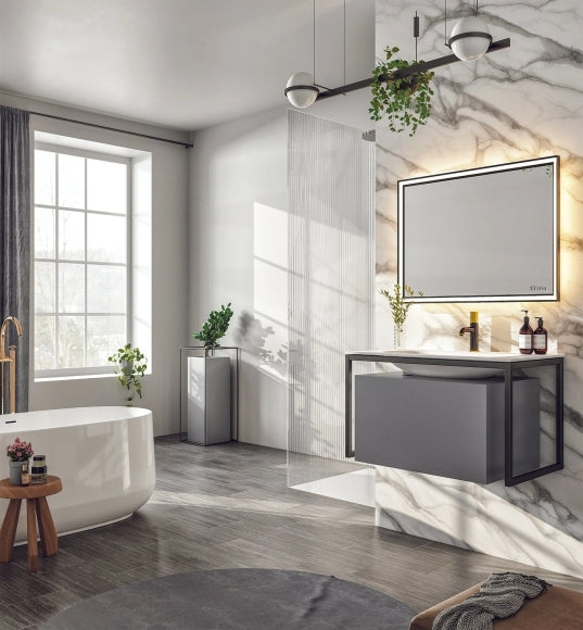 Elegant 24" & 30" Vanity - Blue & Grey - Radon India-- Elegant 24" & 30" Vanity - Blue & Grey-  Radon India