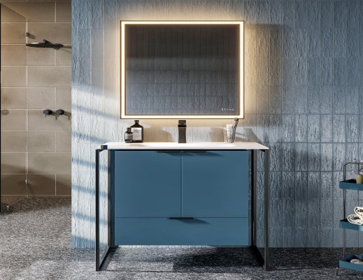 Elegant 36" Vanity - Blue, Grey, White - Radon India-- Elegant 36" Vanity - Blue, Grey, White-  Radon India