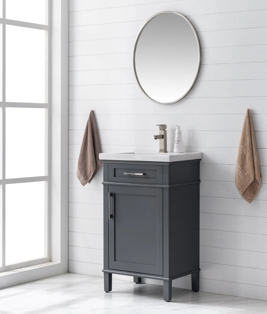 Elegant 24" Vanity - Grey - Radon India-- Elegant 24" Vanity - Grey-  Radon India