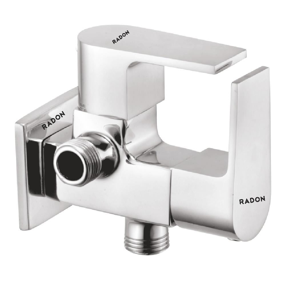 ARIC 2 WAY ANGLE COCK WITH FLANGE (CHROME) - Radon India-- ARIC 2 WAY ANGLE COCK WITH FLANGE (CHROME)-  Radon India