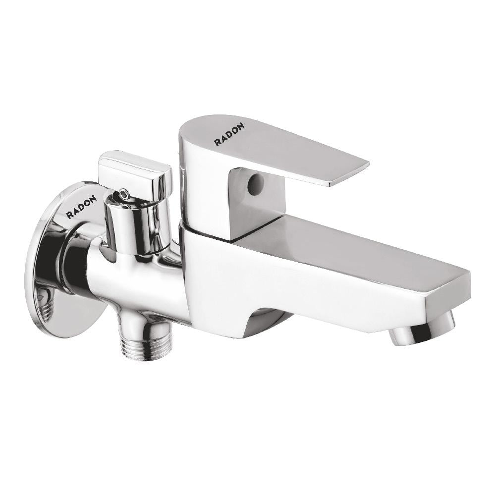 ARIC 2 WAY BIB COCK WITH FLANGE (CHROME) - Radon India-- ARIC 2 WAY BIB COCK WITH FLANGE (CHROME)-  Radon India