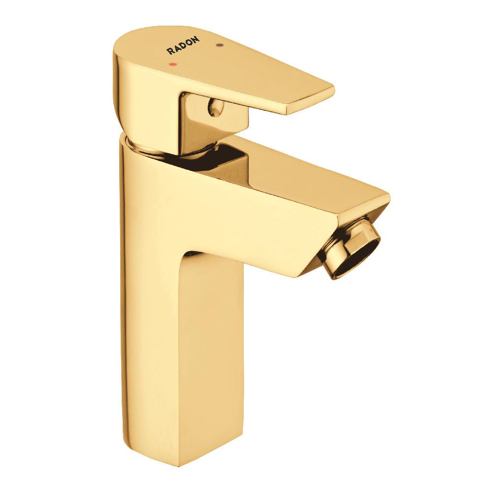 ARIC SINGLE LEVER BASIN MIXER (GOLD) - Radon India-- ARIC SINGLE LEVER BASIN MIXER (GOLD)-  Radon India