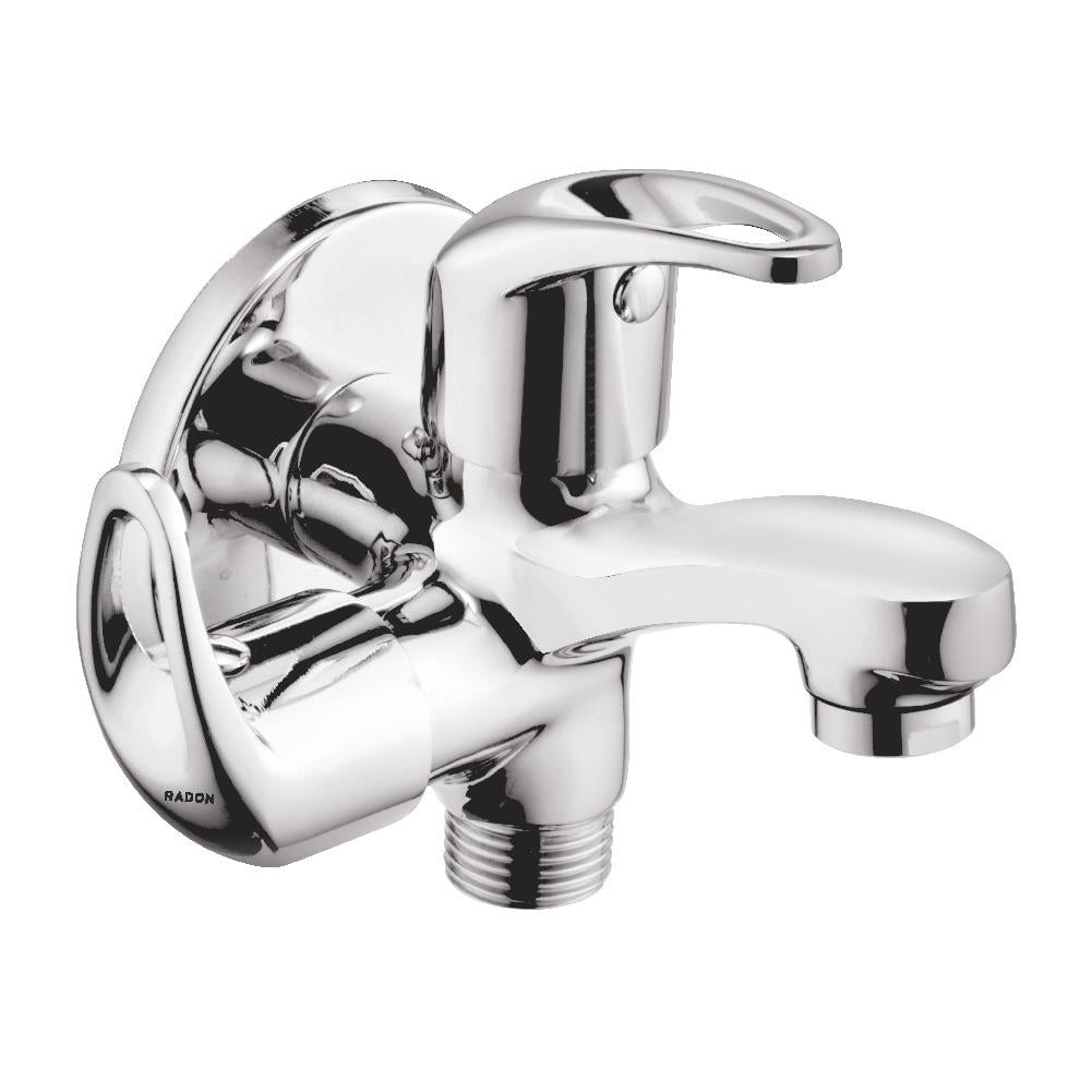 ARROW 2 WAY BIB COCK WITH FLANGE (CHROME) - Radon India-- ARROW 2 WAY BIB COCK WITH FLANGE (CHROME)-  Radon India