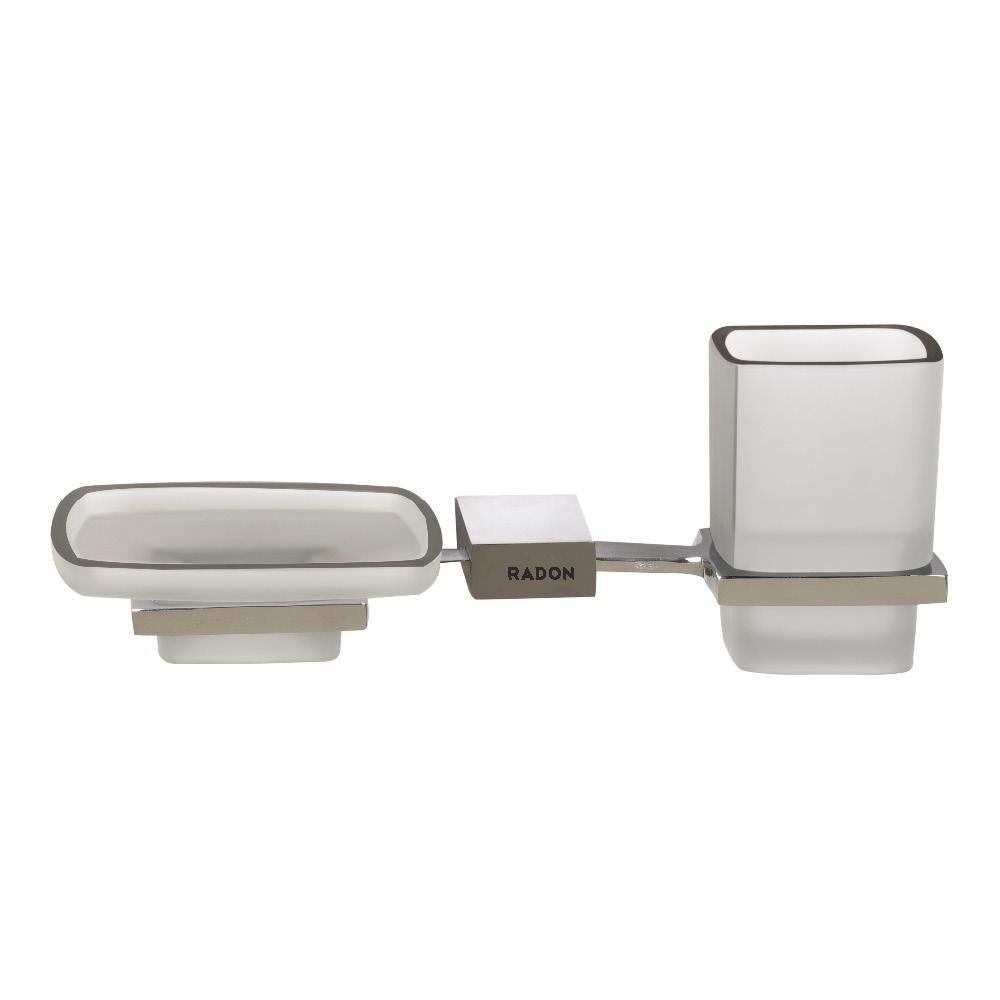 ALICE SOAP AND TUMBLER HOLDER (CHROME) - Radon India-- ALICE SOAP AND TUMBLER HOLDER (CHROME)-  Radon India