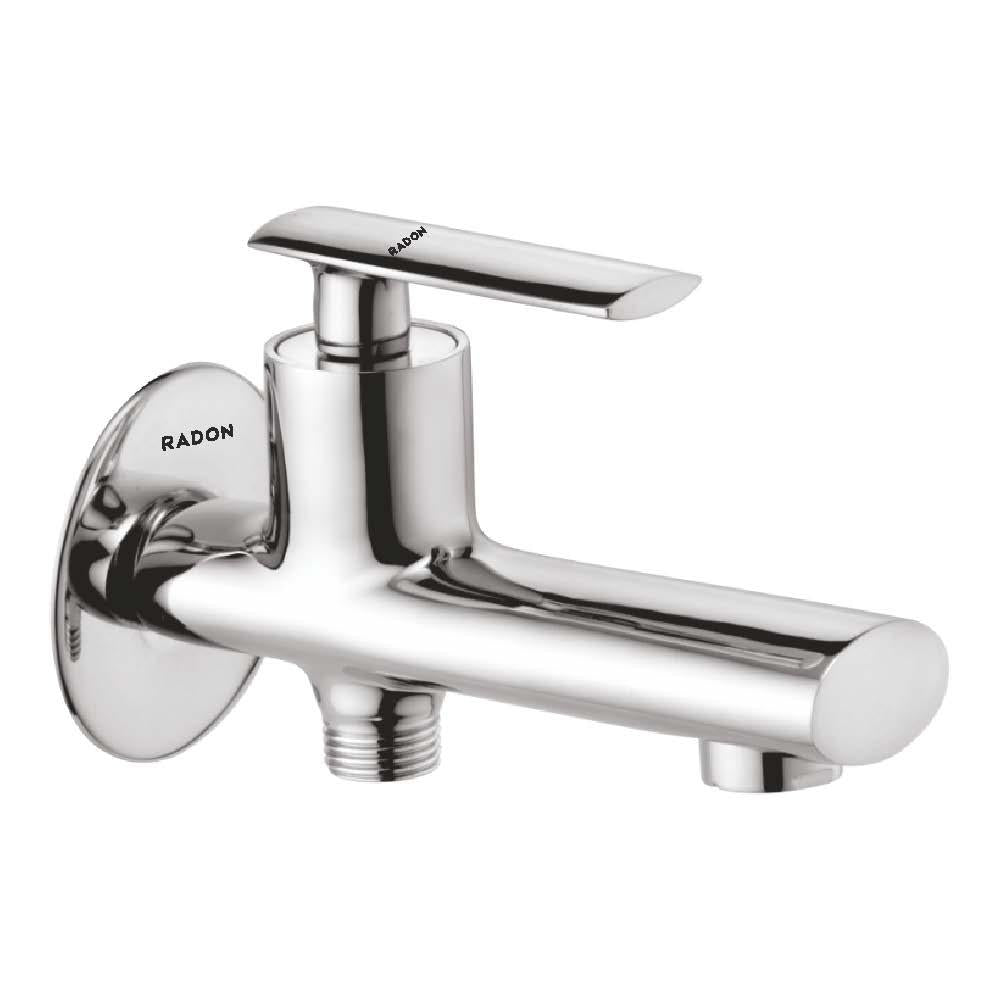 BENZ 2 WAY BIB COCK WITH FLANGE (CHROME) - Radon India-- BENZ 2 WAY BIB COCK WITH FLANGE (CHROME)-  Radon India