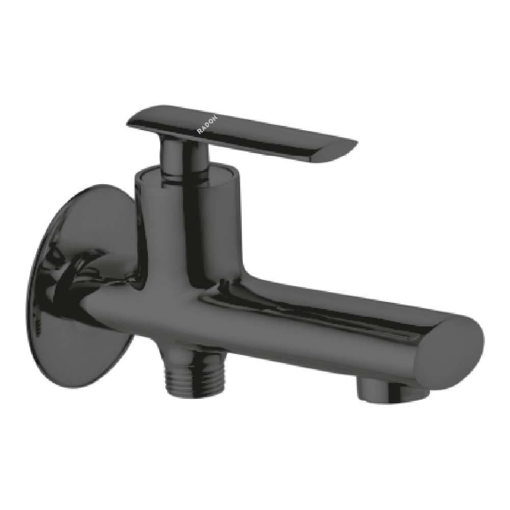 BENZ 2 WAY BIB COCK WITH FLANGE (BLACK) - Radon India-- BENZ 2 WAY BIB COCK WITH FLANGE (BLACK)-  Radon India