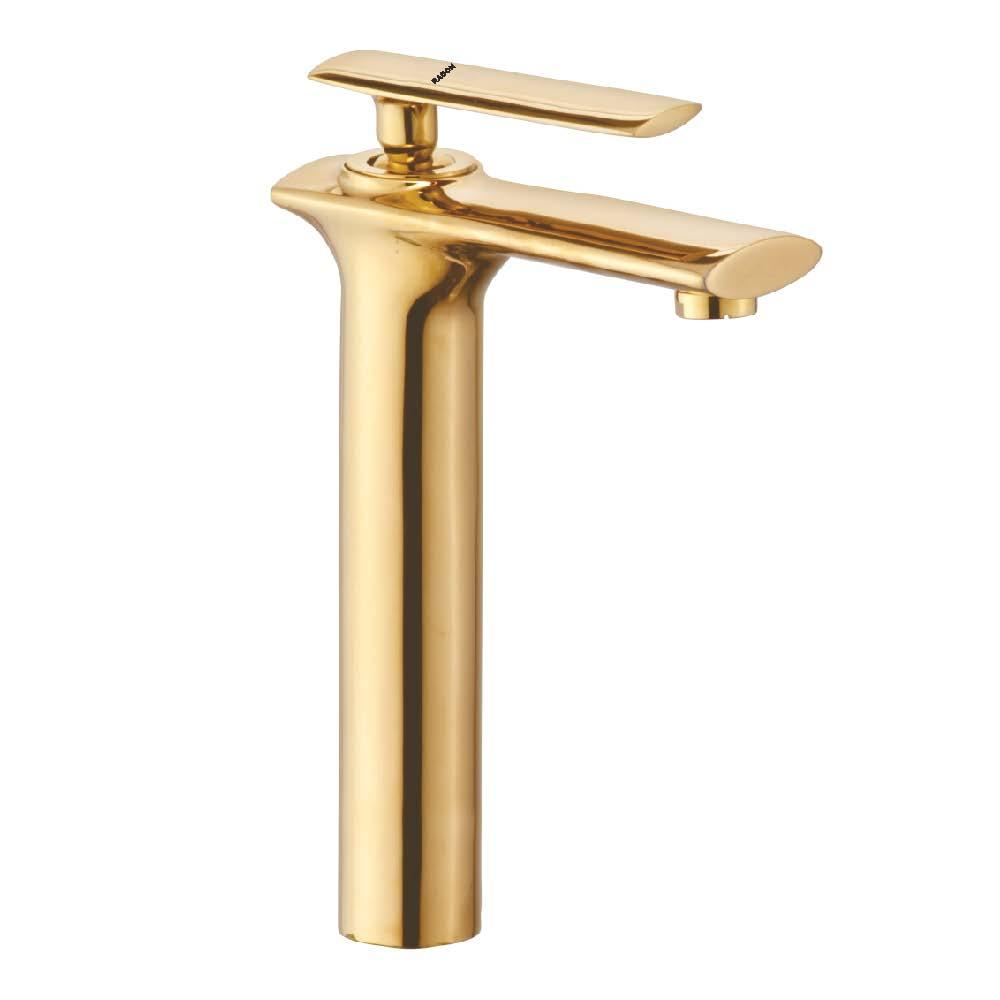 BENZ SINGLE LEVER BASIN MIXER TALL (GOLD) - Radon India-- BENZ SINGLE LEVER BASIN MIXER TALL (GOLD)-  Radon India