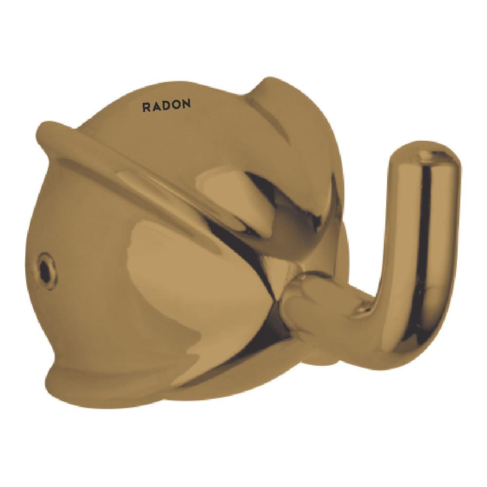 BLOOM BRASSO ROBE HOOK (BRASS) - Radon India-- BLOOM BRASSO ROBE HOOK (BRASS)-  Radon India