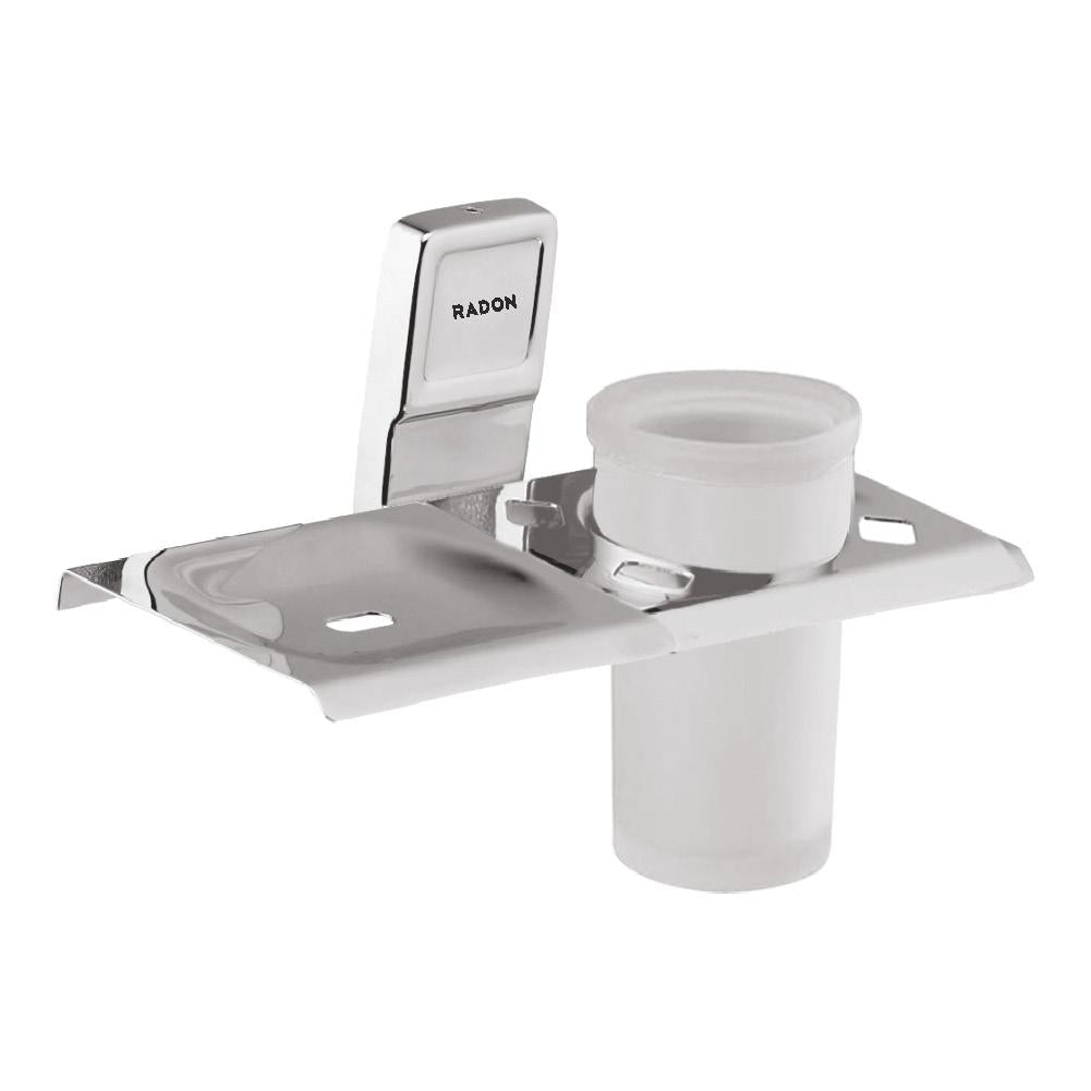 CARRE SOAP AND TUMBLER HOLDER (CHROME) - Radon India-- CARRE SOAP AND TUMBLER HOLDER (CHROME)-  Radon India