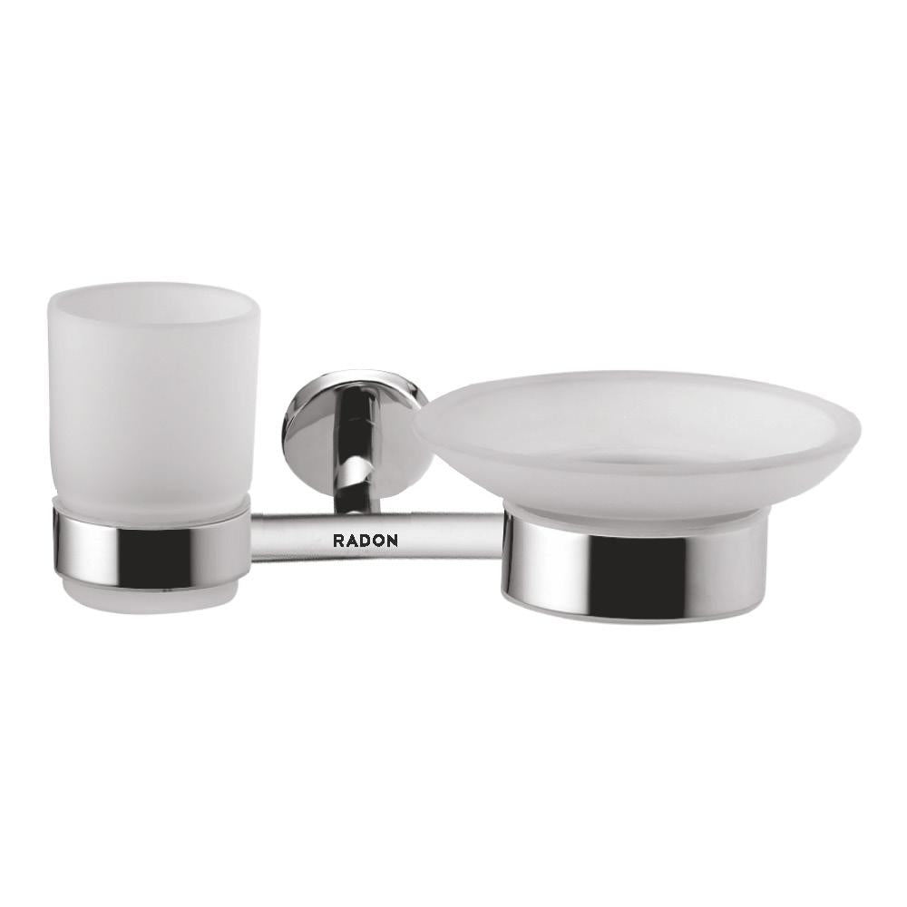 CONTI SOAP AND TUMBLER HOLDER (CHROME) - Radon India-- CONTI SOAP AND TUMBLER HOLDER (CHROME)-  Radon India