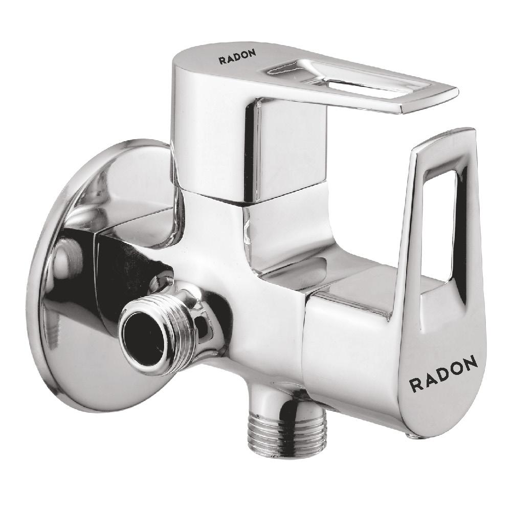 EDGE 2 WAY ANGLE COCK WITH FLANGE (CHROME) - Radon India-- EDGE 2 WAY ANGLE COCK WITH FLANGE (CHROME)-  Radon India