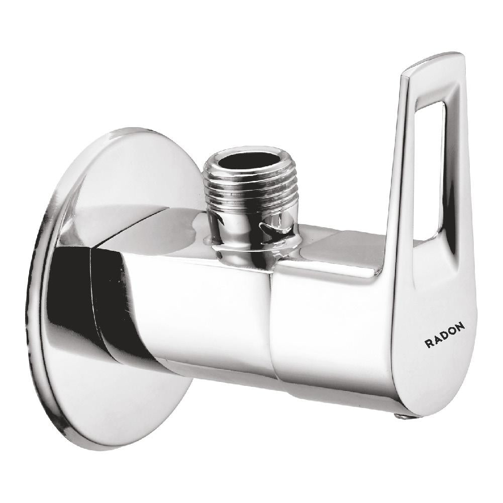 EDGE ANGLE COCK WITH FLANGE (CHROME) - Radon India-- EDGE ANGLE COCK WITH FLANGE (CHROME)-  Radon India