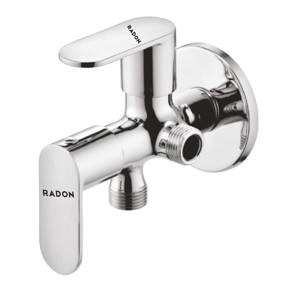 FEVO 2 WAY ANGLE COCK WITH FLANGE (CHROME) - Radon India-- FEVO 2 WAY ANGLE COCK WITH FLANGE (CHROME)-  Radon India