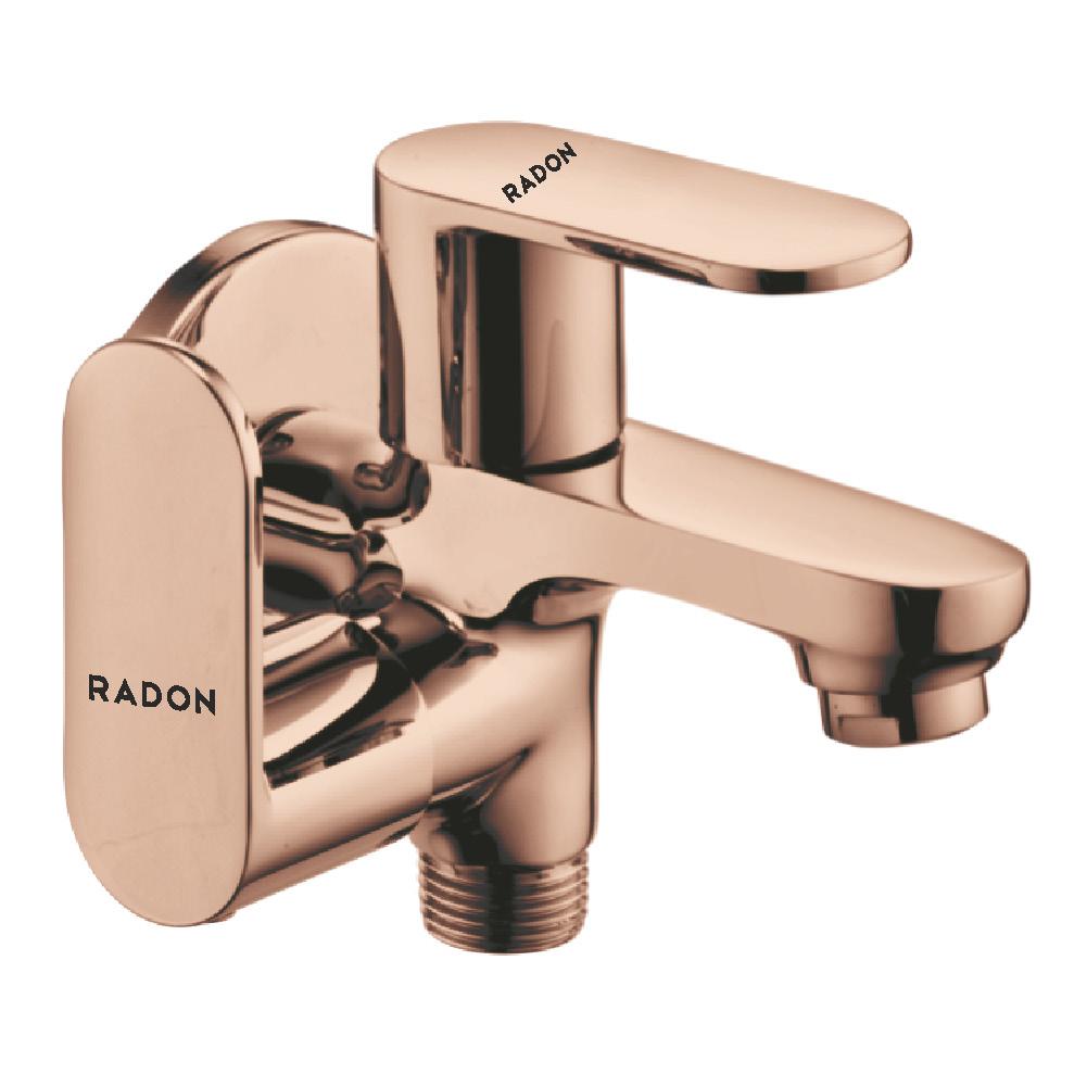 FEVO 2 WAY BIB COCK WITH FLANGE (ROSE GOLD) - Radon India-- FEVO 2 WAY BIB COCK WITH FLANGE (ROSE GOLD)-  Radon India