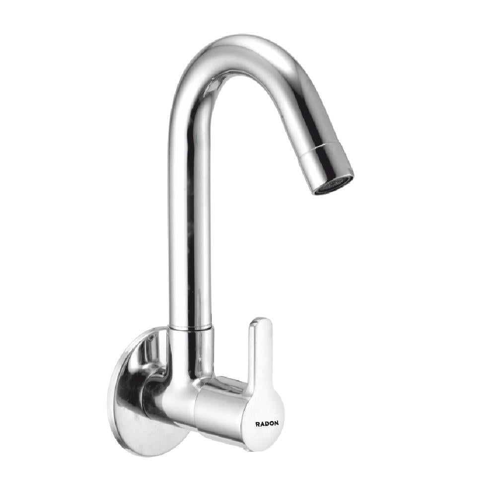 FUZION SINK COCK WITH FLANGE (CHROME) - Radon India-- FUZION SINK COCK WITH FLANGE (CHROME)-  Radon India
