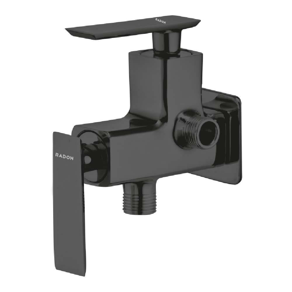 GRANDE 2 WAY ANGLE COCK WITH FLANGE (BLACK) - Radon India-- GRANDE 2 WAY ANGLE COCK WITH FLANGE (BLACK)-  Radon India