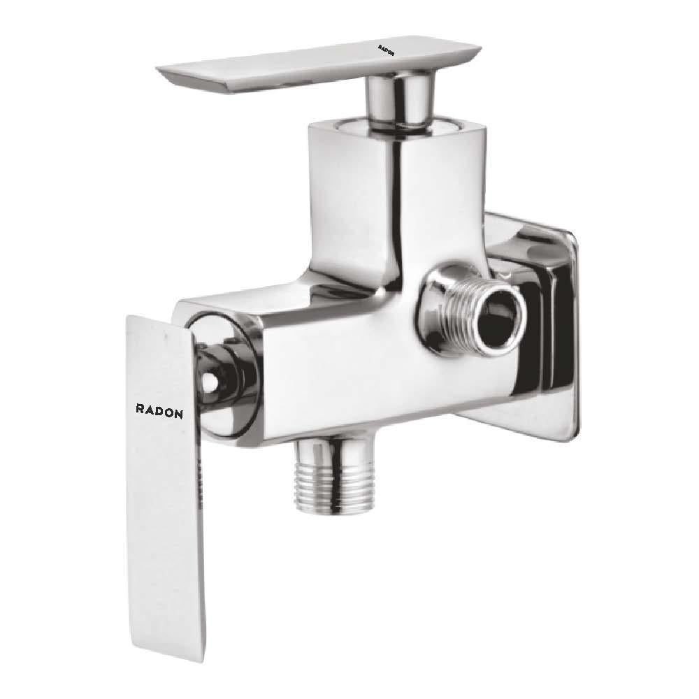 GRANDE 2 WAY ANGLE COCK WITH FLANGE (CHROME) - Radon India-- GRANDE 2 WAY ANGLE COCK WITH FLANGE (CHROME)-  Radon India