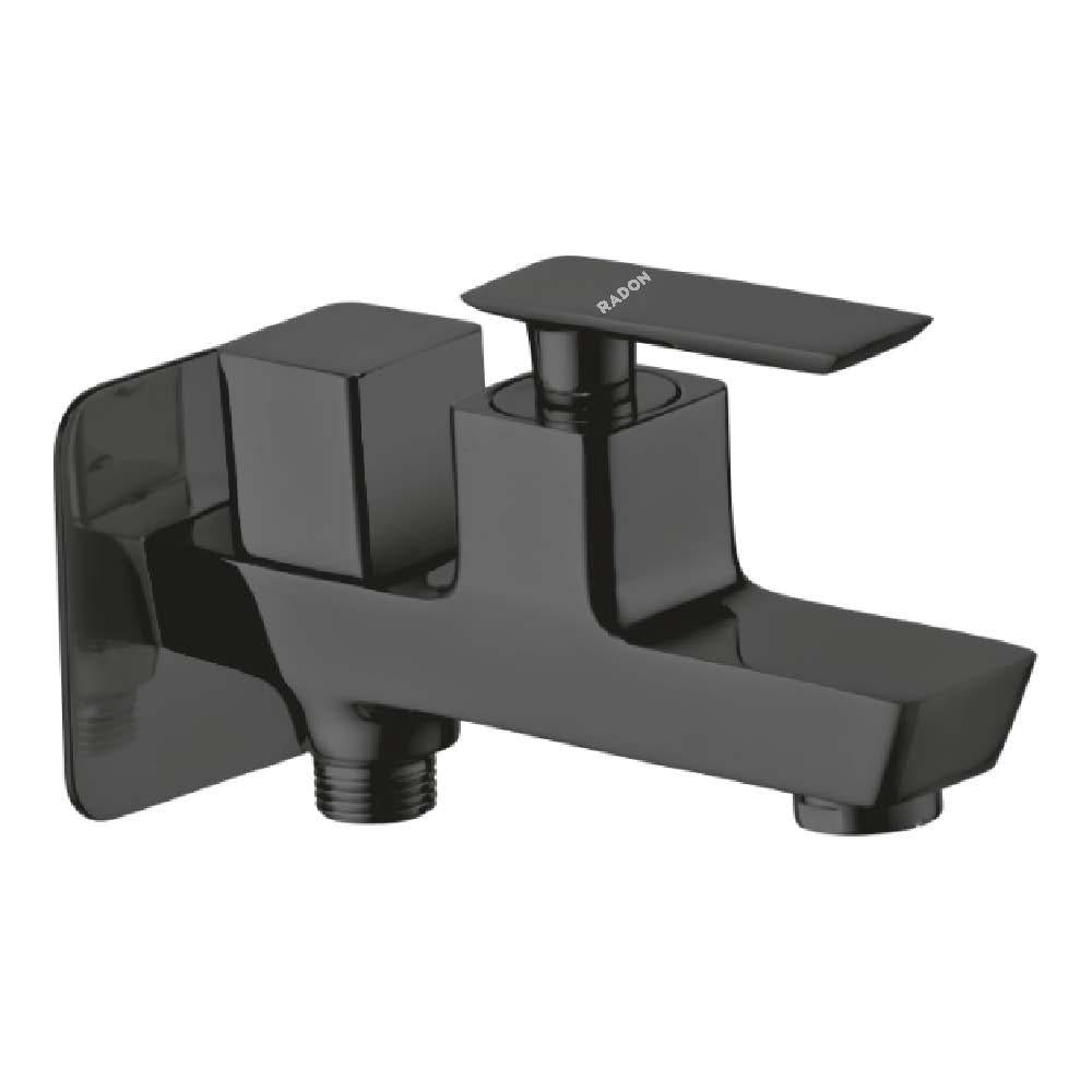 GRANDE 2 WAY BIB COCK WITH FLANGE (BLACK) - Radon India-- GRANDE 2 WAY BIB COCK WITH FLANGE (BLACK)-  Radon India