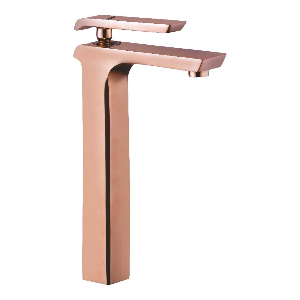 GRANDE SINGLE LEVER BASIN MIXER TALL (ROSE GOLD) - Radon India-- GRANDE SINGLE LEVER BASIN MIXER TALL (ROSE GOLD)-  Radon India