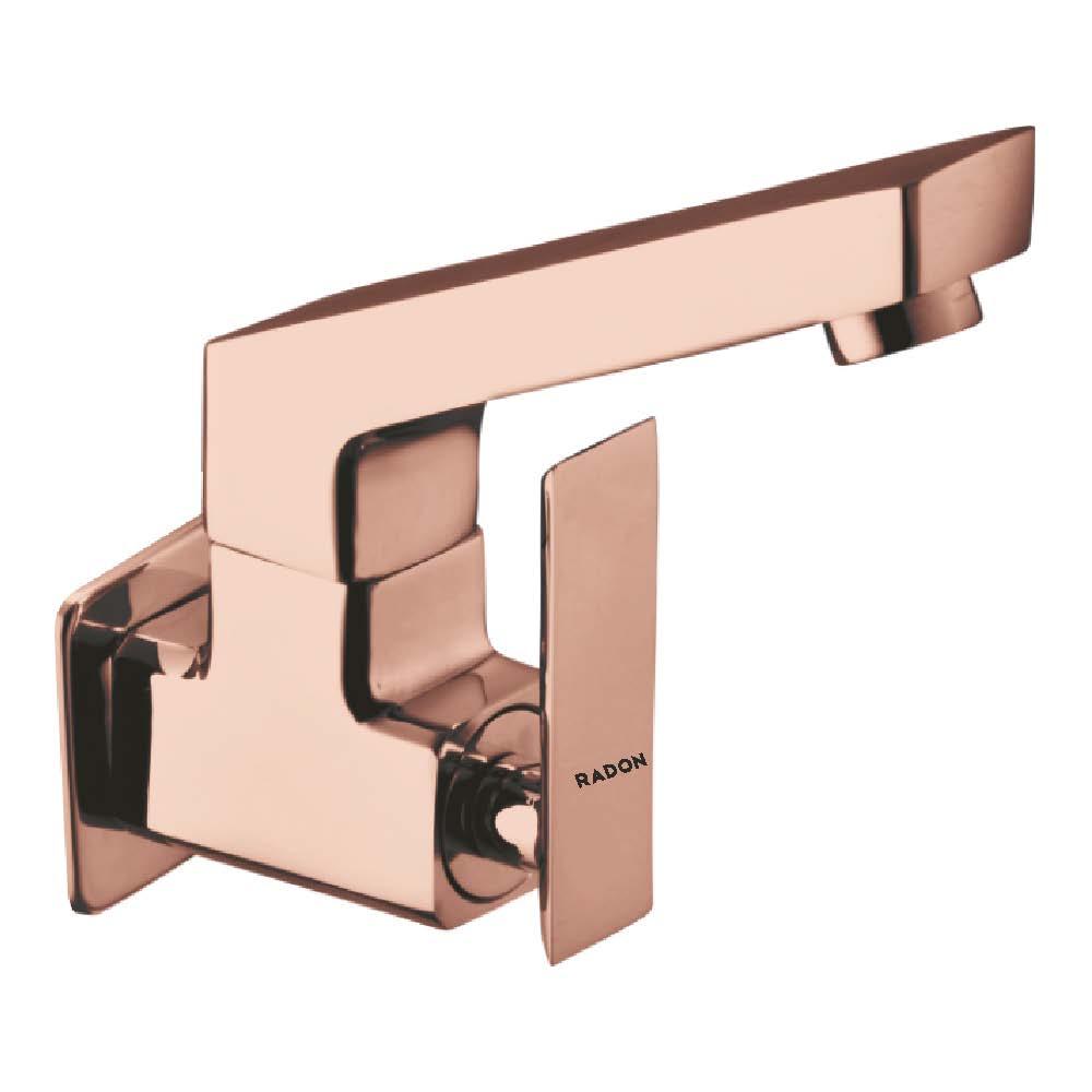 GRANDE SINK COCK WITH FLANGE (ROSE GOLD) - Radon India-- GRANDE SINK COCK WITH FLANGE (ROSE GOLD)-  Radon India