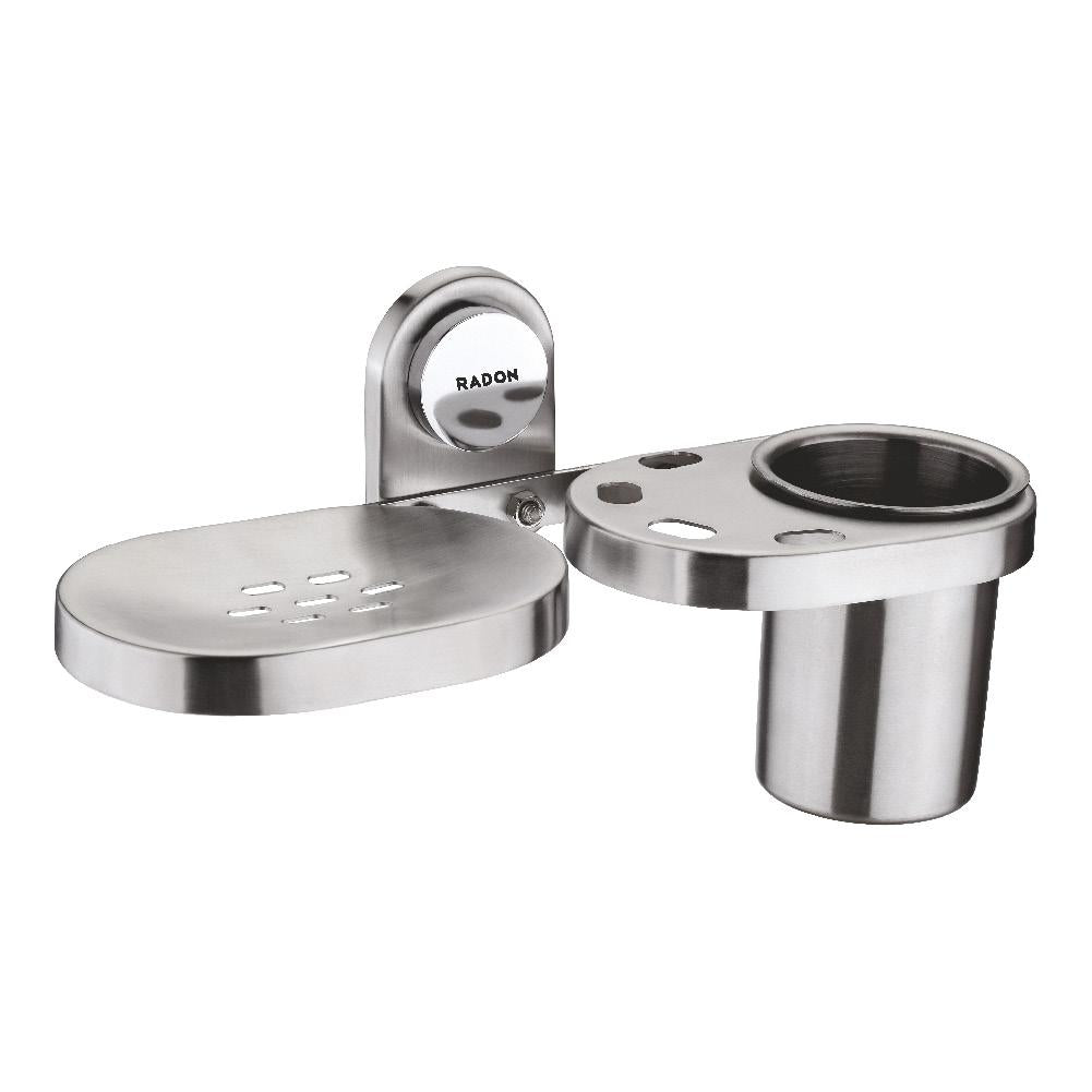 LUCY SOAP AND TUMBLER HOLDER (CHROME) - Radon India-- LUCY SOAP AND TUMBLER HOLDER (CHROME)-  Radon India