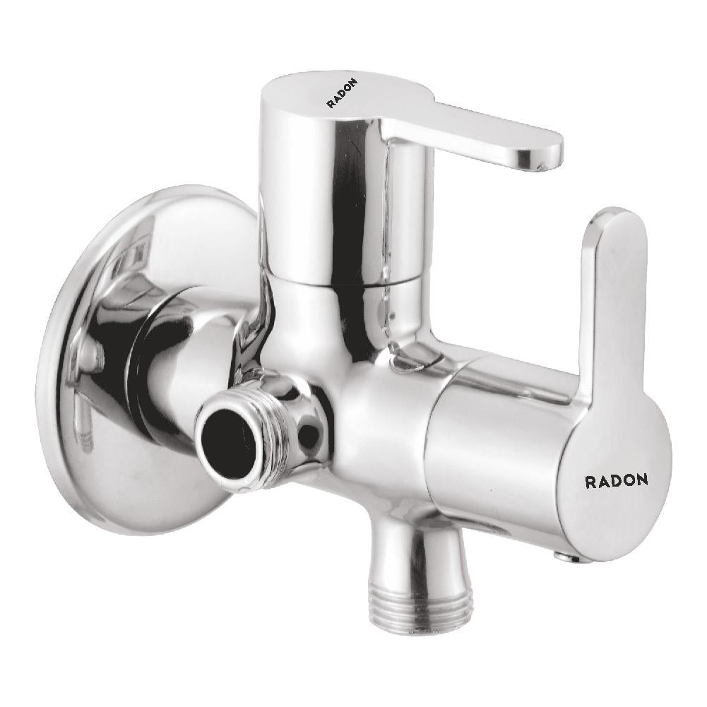 OPEL 2 WAY ANGLE COCK WITH FLANGE (CHROME) - Radon India-- OPEL 2 WAY ANGLE COCK WITH FLANGE (CHROME)-  Radon India