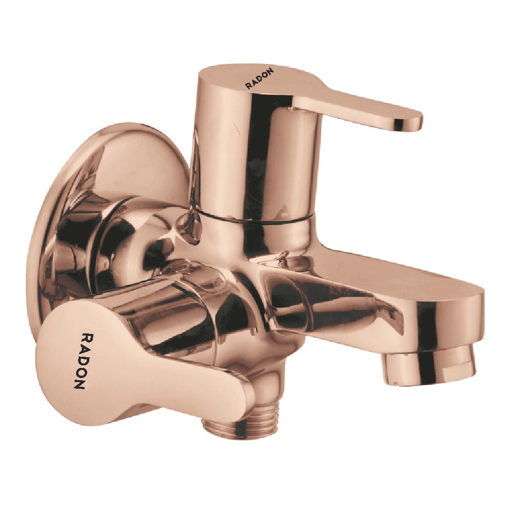 OPEL 2 WAY BIB COCK WITH FLANGE (ROSE GOLD) - Radon India-- OPEL 2 WAY BIB COCK WITH FLANGE (ROSE GOLD)-  Radon India