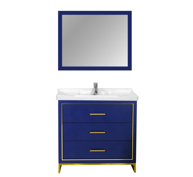 Elegant 36" Vanity - Royal Blue - Radon India-- Elegant 36" Vanity - Royal Blue-  Radon India
