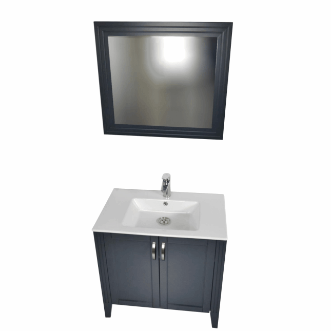 Elegant 36" Vanity - Dark Grey - Radon India-- Elegant 36" Vanity - Dark Grey-  Radon India