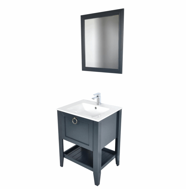 Elegant 24" & 30" Vanity - Dark Grey - Radon India-- Elegant 24" & 30" Vanity - Dark Grey-  Radon India