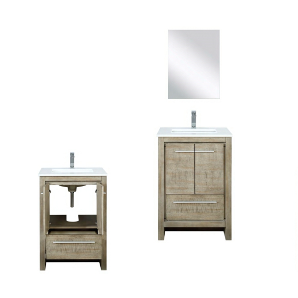 Walnut 24" Vanity - Radon India-- Walnut 24" Vanity-  Radon India