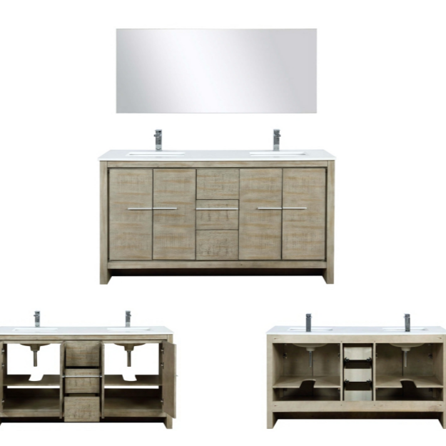 Walnut 60" Vanity - Radon India-- Walnut 60" Vanity-  Radon India