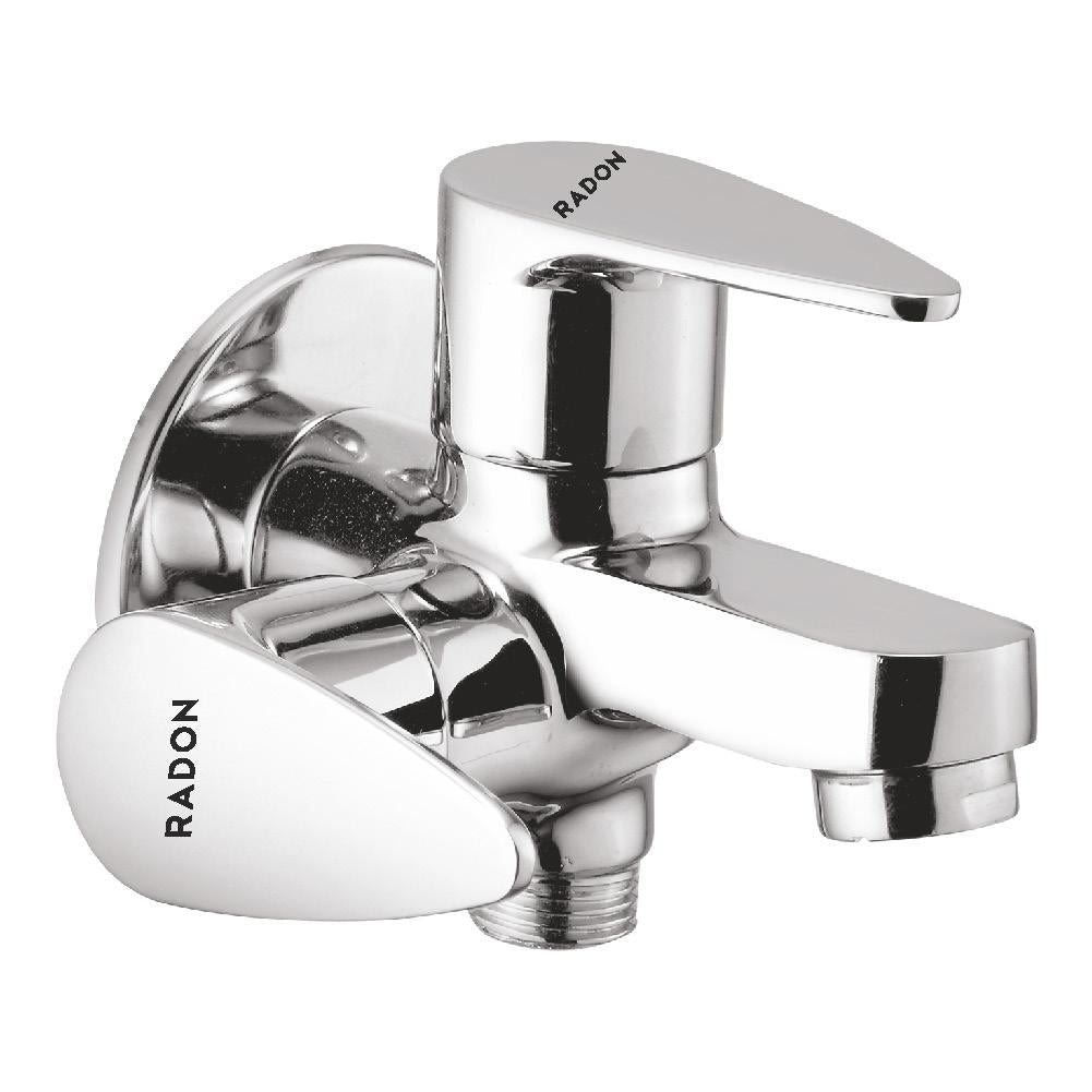 VINNIE 2 WAY BIB COCK WITH FLANGE (CHROME) - Radon India-- VINNIE 2 WAY BIB COCK WITH FLANGE (CHROME)-  Radon India