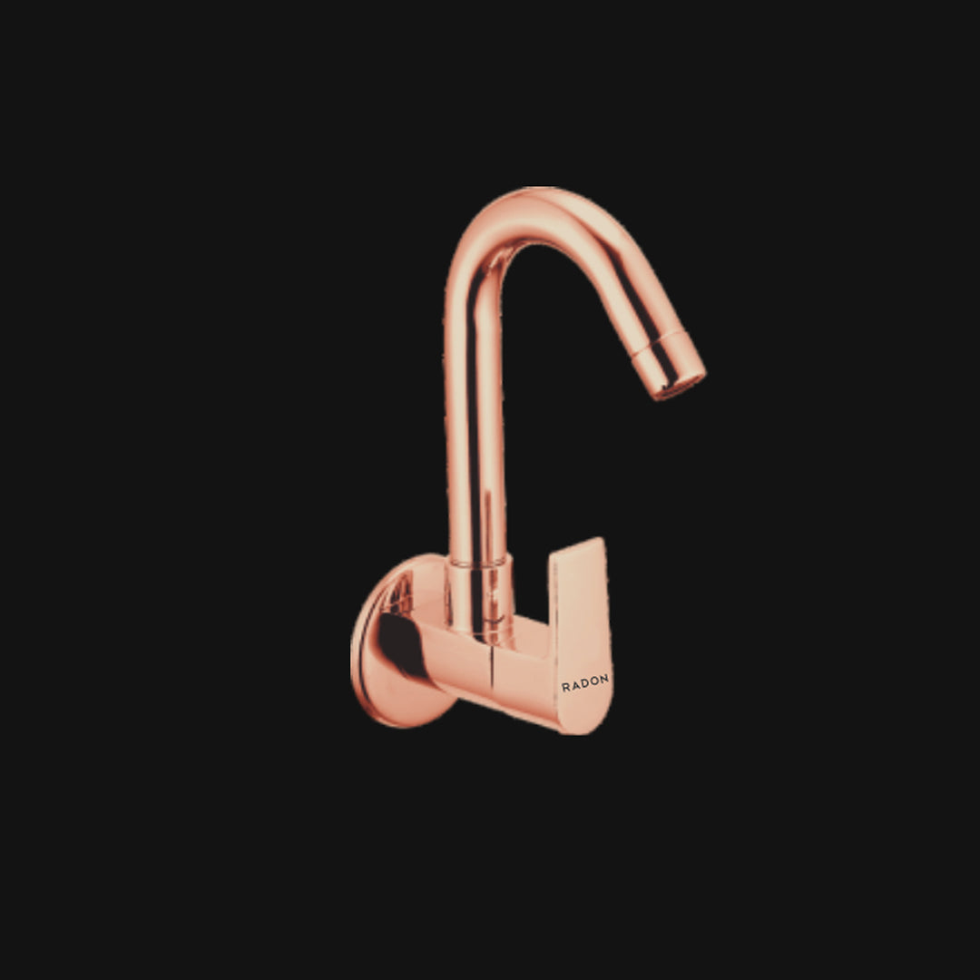 ARIC SINK COCK WITH FLANGE (ROSE GOLD) - Radon India-- ARIC SINK COCK WITH FLANGE (ROSE GOLD)-  Radon India