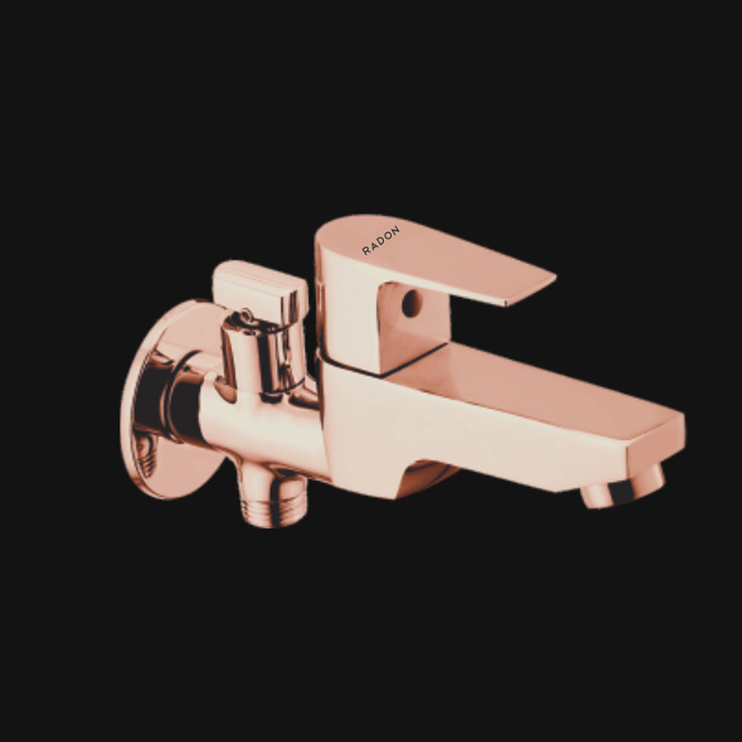 ARIC 2 WAY BIB COCK WITH FLANGE (ROSE GOLD) - Radon India-- ARIC 2 WAY BIB COCK WITH FLANGE (ROSE GOLD)-  Radon India