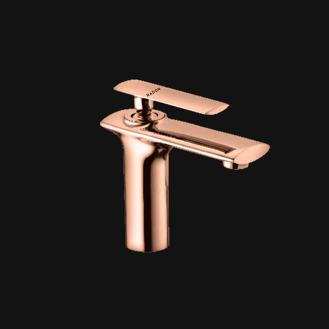 BENZ SINGLE LEVER BASIN MIXER (ROSE GOLD) - Radon India-- BENZ SINGLE LEVER BASIN MIXER (ROSE GOLD)-  Radon India