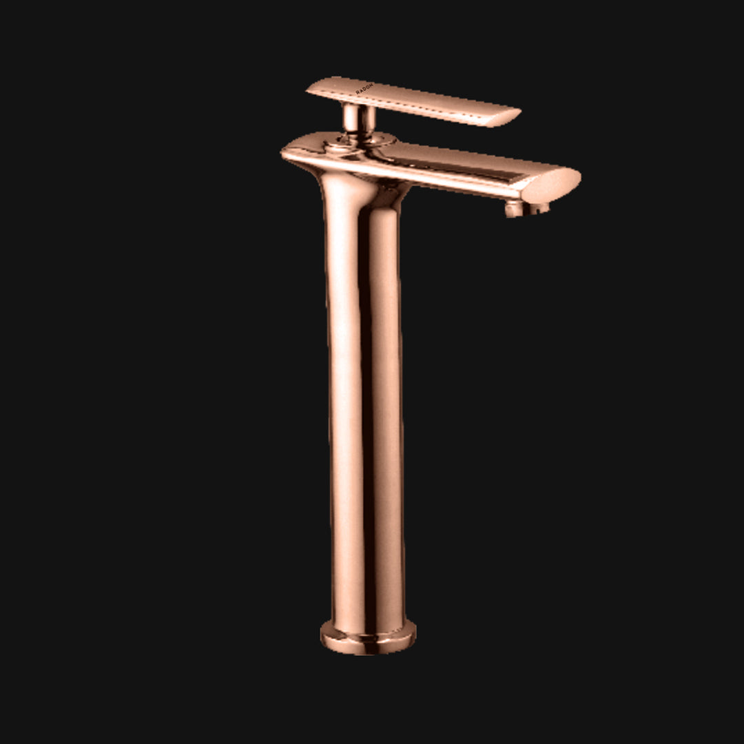 BENZ SINGLE LEVER BASIN MIXER TALL (ROSE GOLD) - Radon India-- BENZ SINGLE LEVER BASIN MIXER TALL (ROSE GOLD)-  Radon India